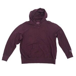 Champion Garment Pigment Dyed Faded Burgundy XL Embroidered Pullover Hoo…